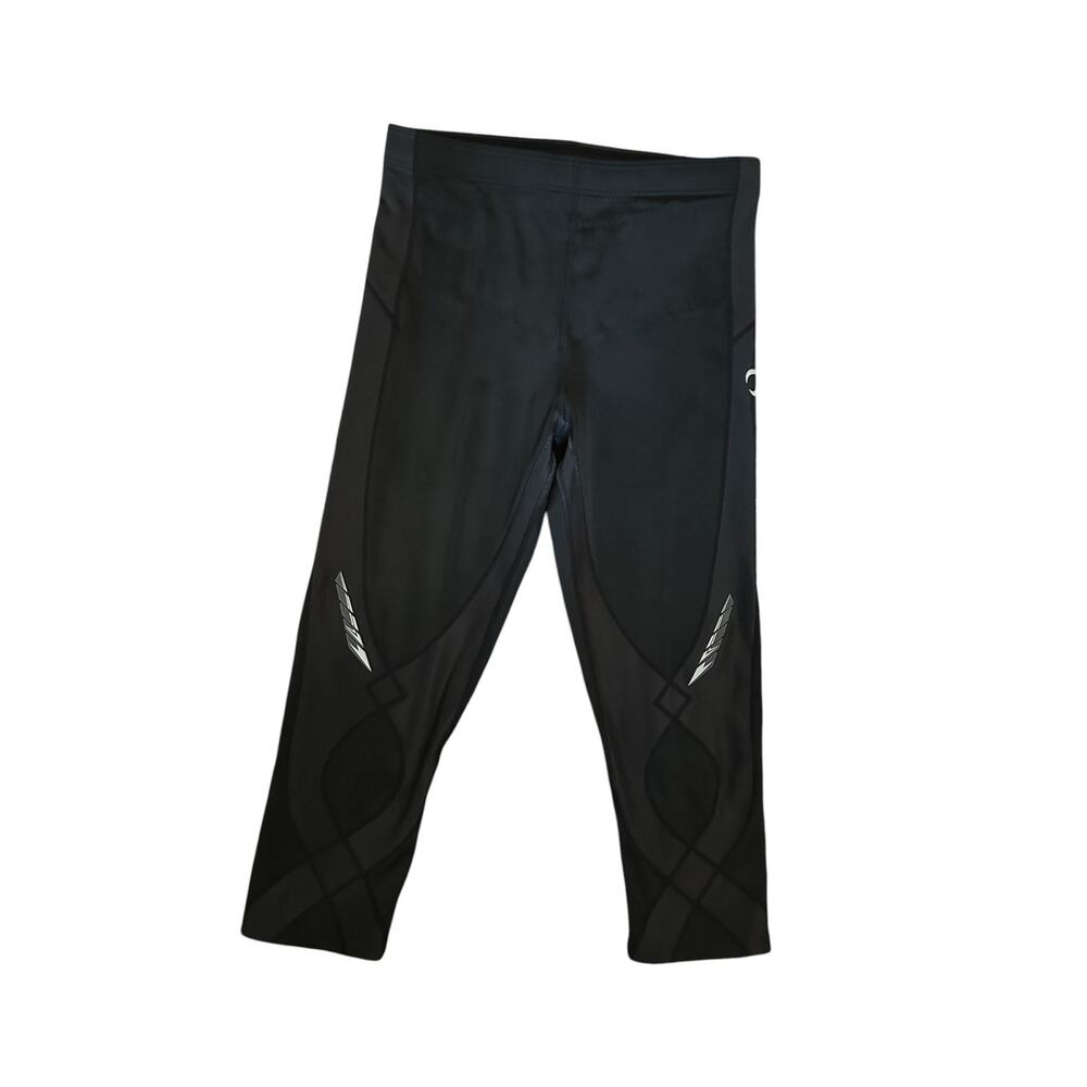 Women M CWX CW-X 125806 3/4 Stabilyx Tight Joint Support Compression Black Capri